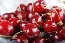 Cherry In The Plate Royalty Free Stock Photography Cherry In The Plate Royalty Free Stock Photography