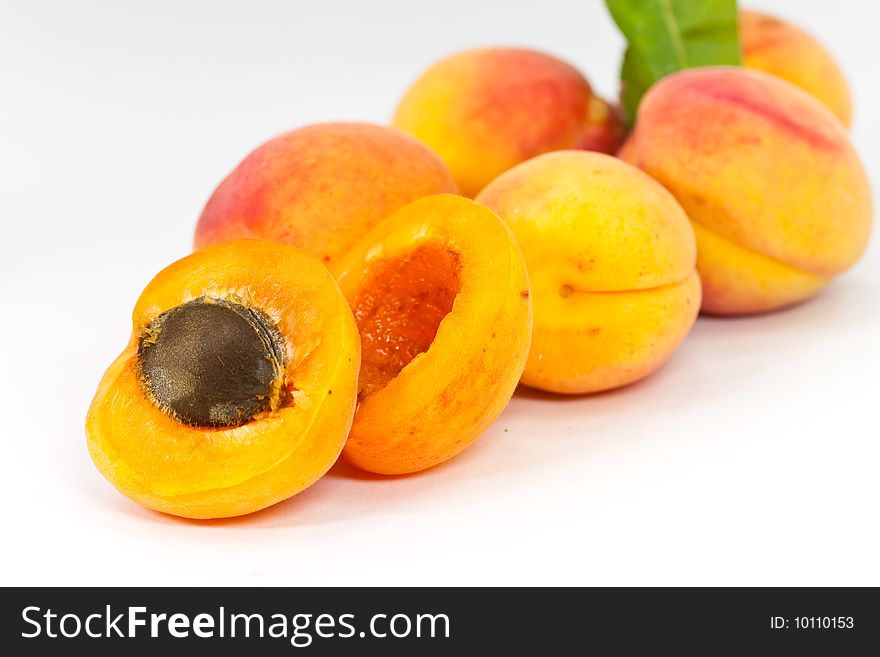 Apricot Isolated On The White Background