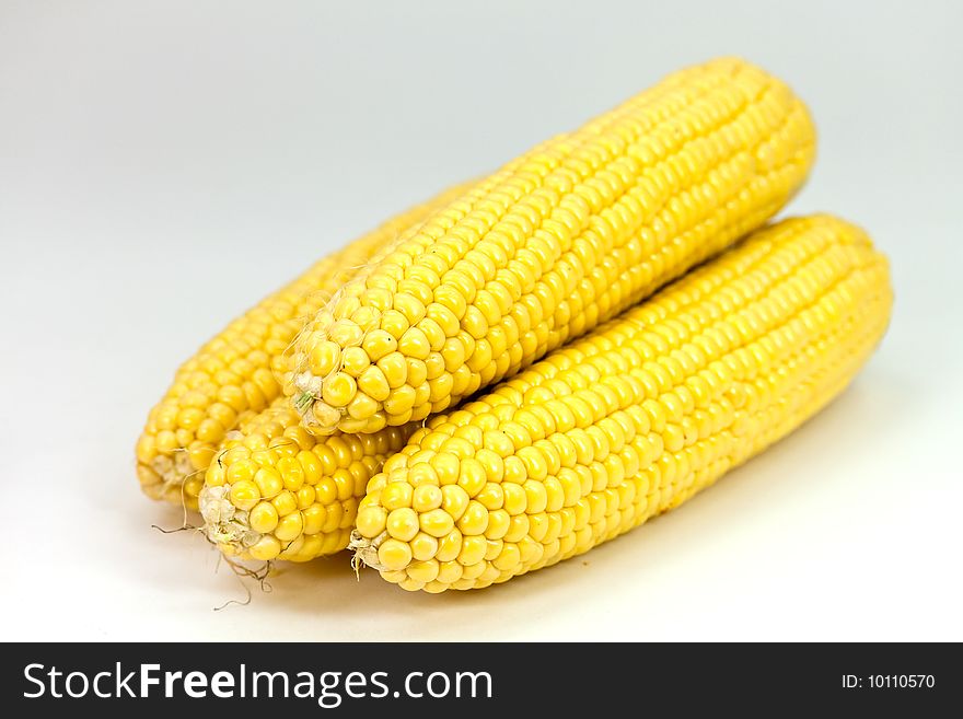 Isolated corn. on the white.