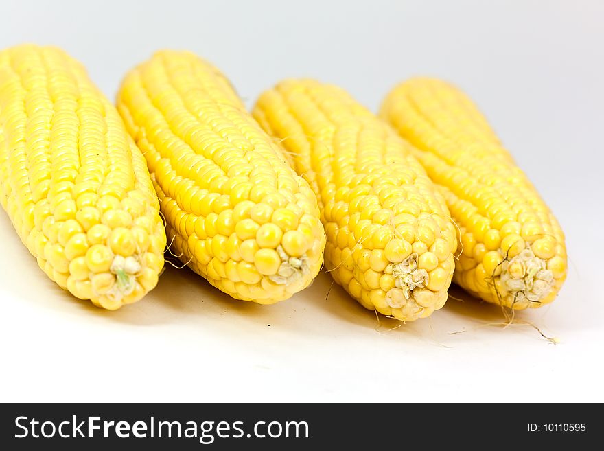 Isolated Corn. On The White