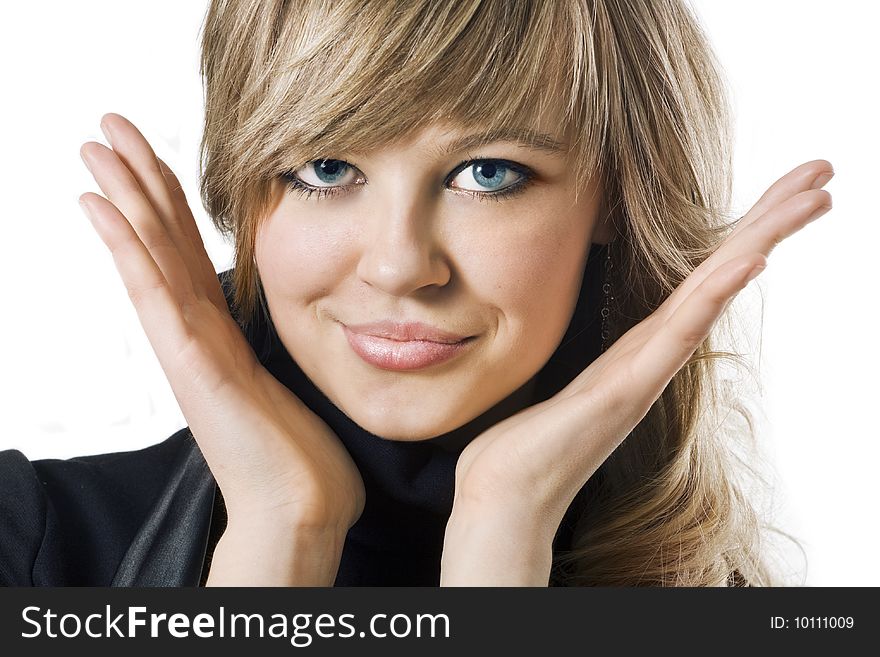 Close-up of beautiful woman