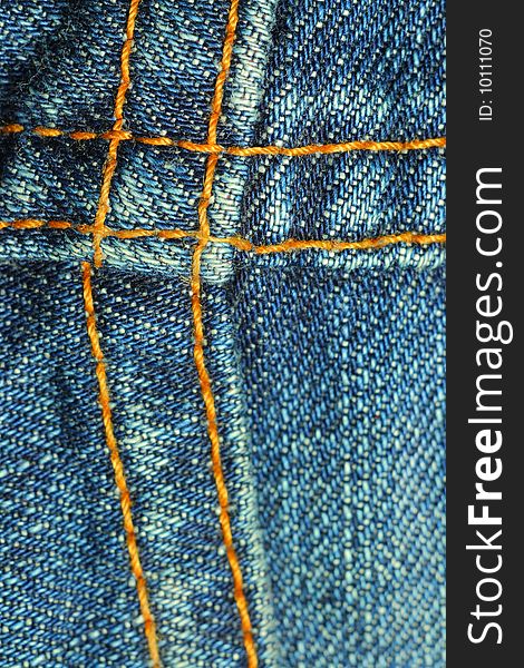 Macro shot of a blue jean detail. Macro shot of a blue jean detail