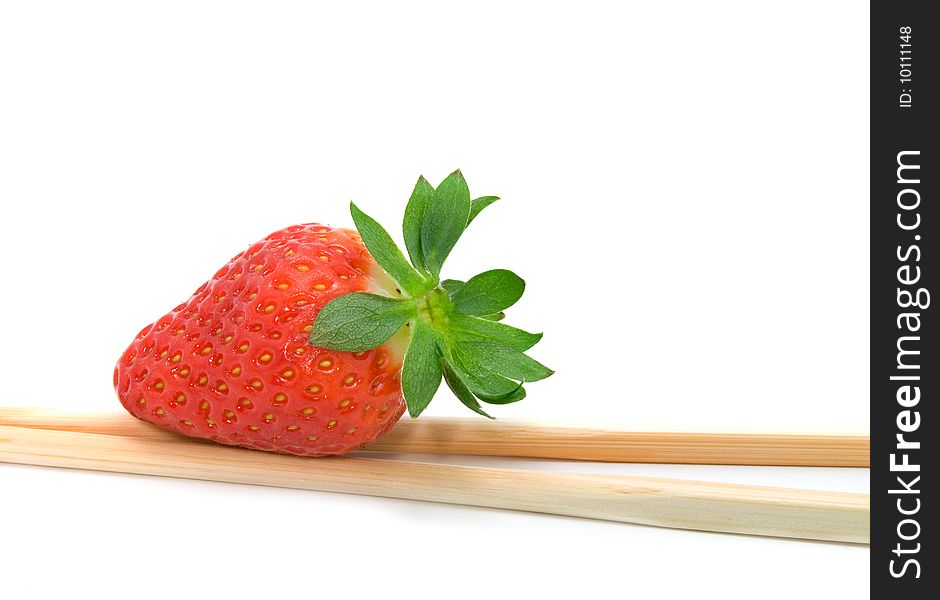 Fresh ripe strawberries isolated on white background. Fresh ripe strawberries isolated on white background