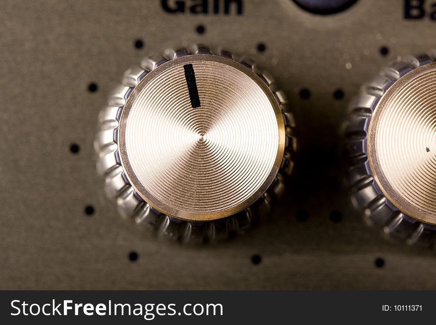 Guitar amplifier close up shot. Guitar amplifier close up shot