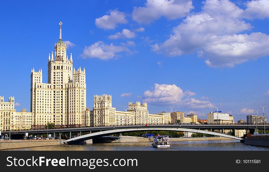 First Stalin`s skyscraper in Moscow. First Stalin`s skyscraper in Moscow