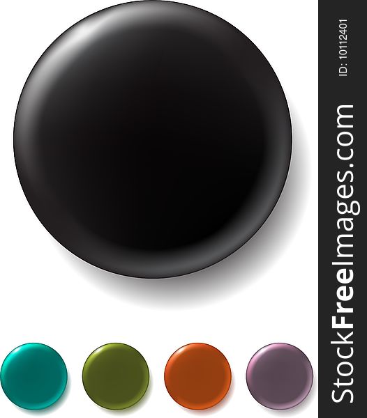 Color buttons. Vector illustration. Welcome to my portfolio