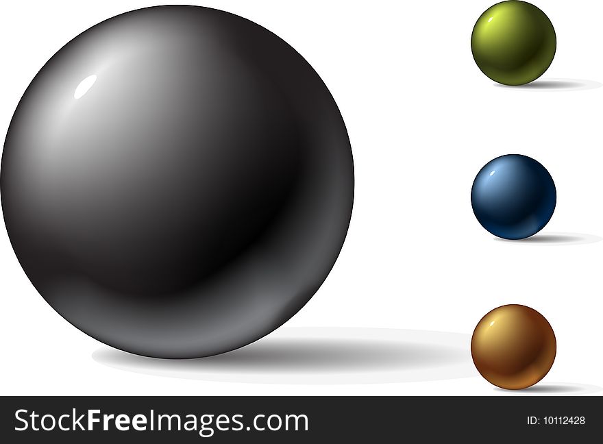 Colored Balls. Vector illustration. Welcome to my portfolio