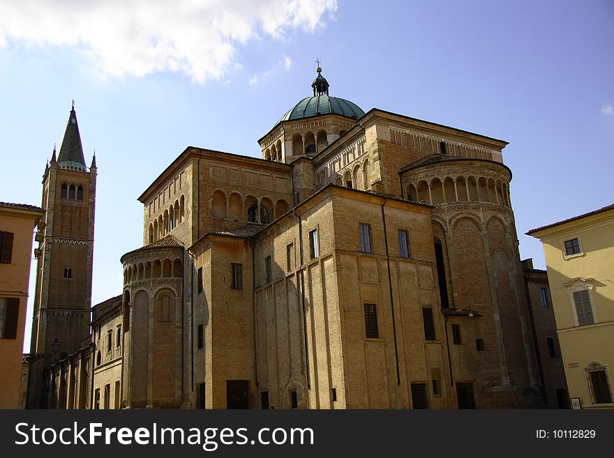 church of the battenedof of Parma Italy. church of the battenedof of Parma Italy