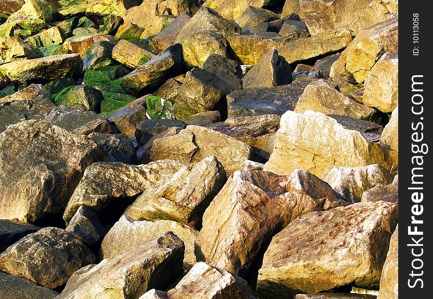 Sea coast with a lot of rocks. Sea coast with a lot of rocks.