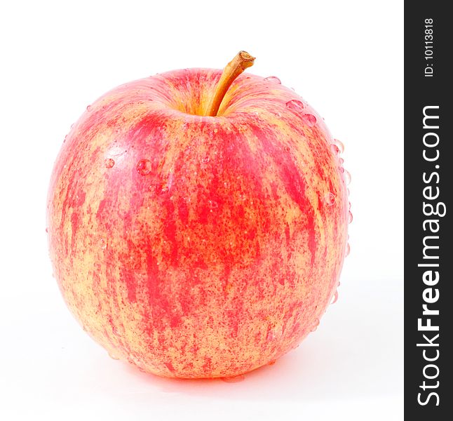 An isolated image of a red gala apple. An isolated image of a red gala apple.