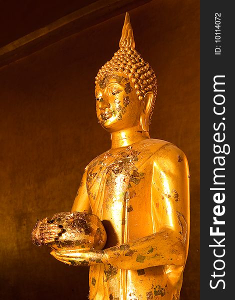 Buddha image in pavilion of Wat Phra Norn, Petchaburi province, Thailand. Buddha image in pavilion of Wat Phra Norn, Petchaburi province, Thailand