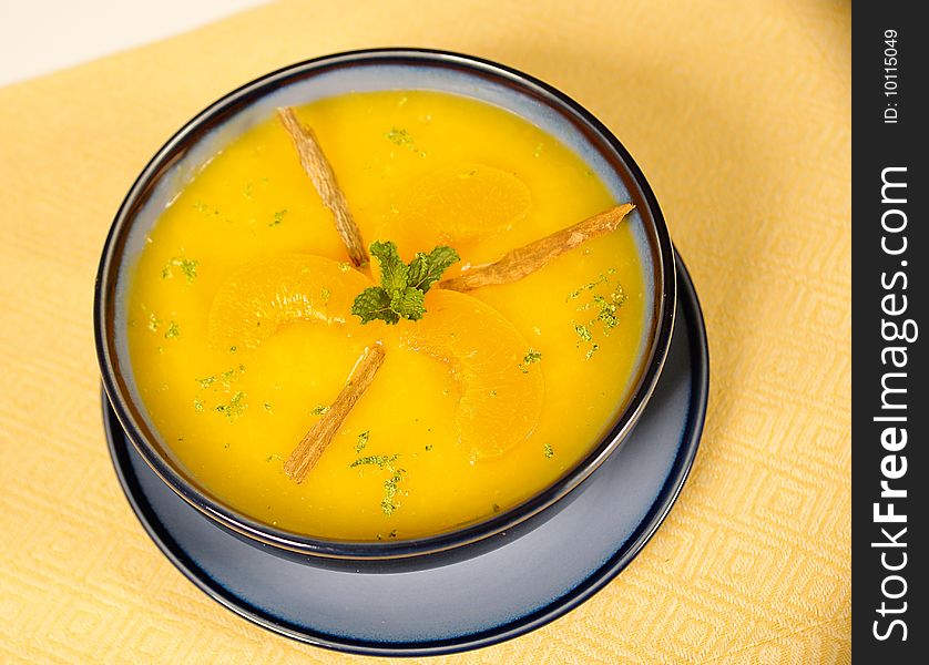 Peach and carrot soup