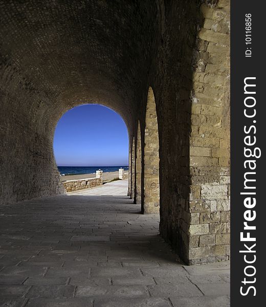 A view near the harbor of Heraklion, Crete. A view near the harbor of Heraklion, Crete