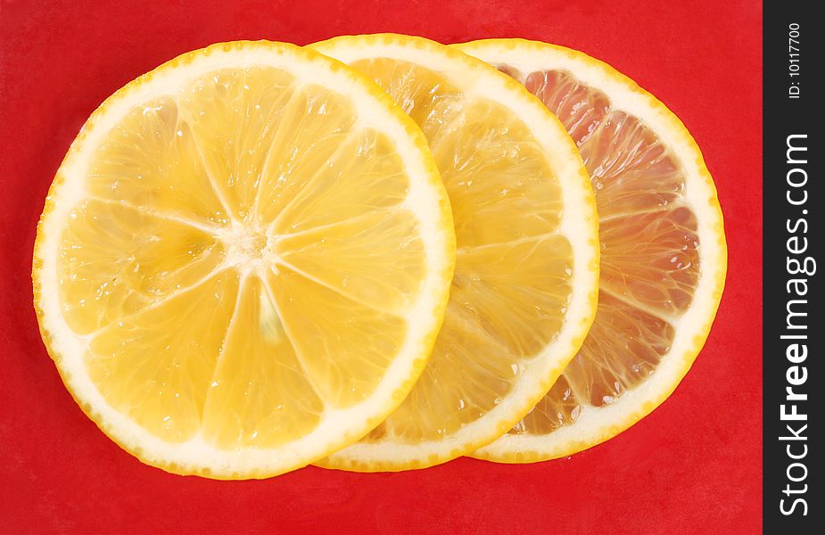 Three slice of orange