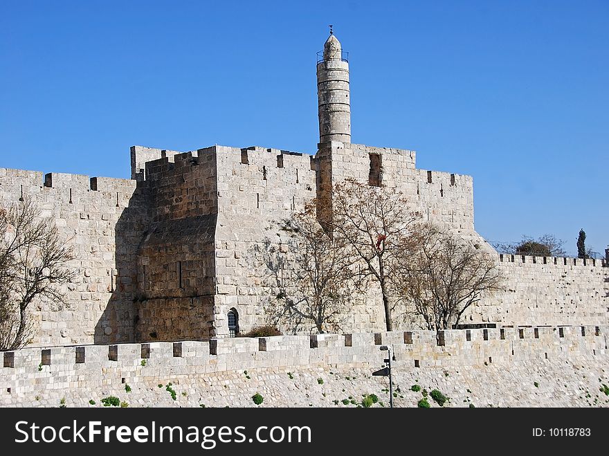 The tower of David in the old city of Jerusalem