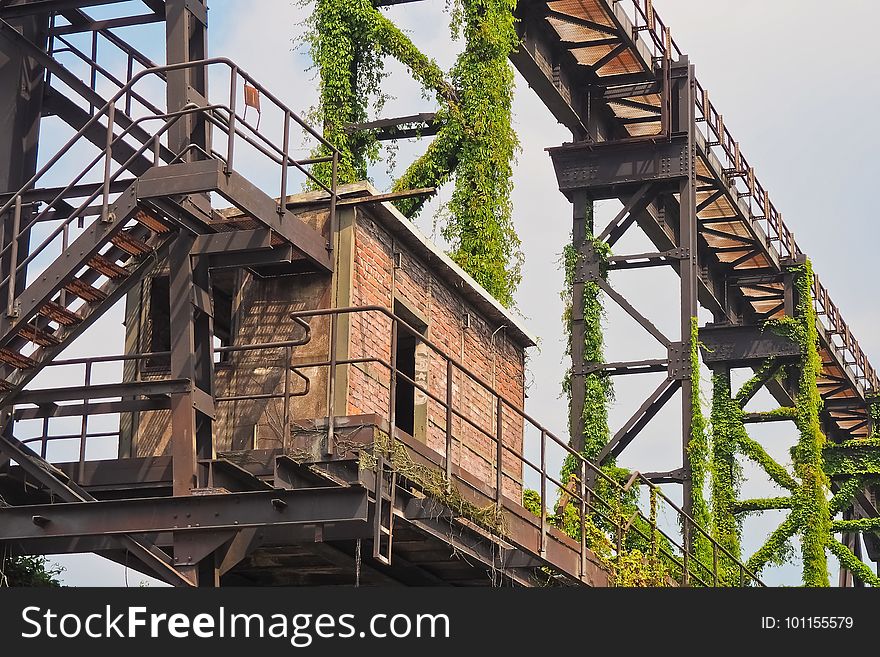 Iron, Structure, Tree, Girder Bridge