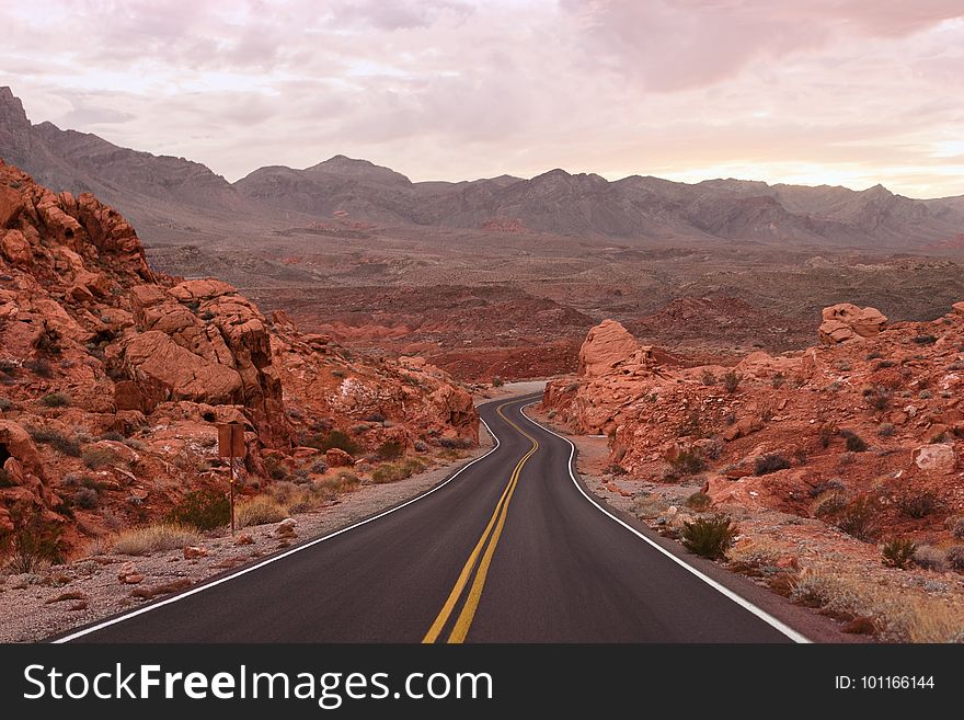 Road, Sky, Mountainous Landforms, Wilderness