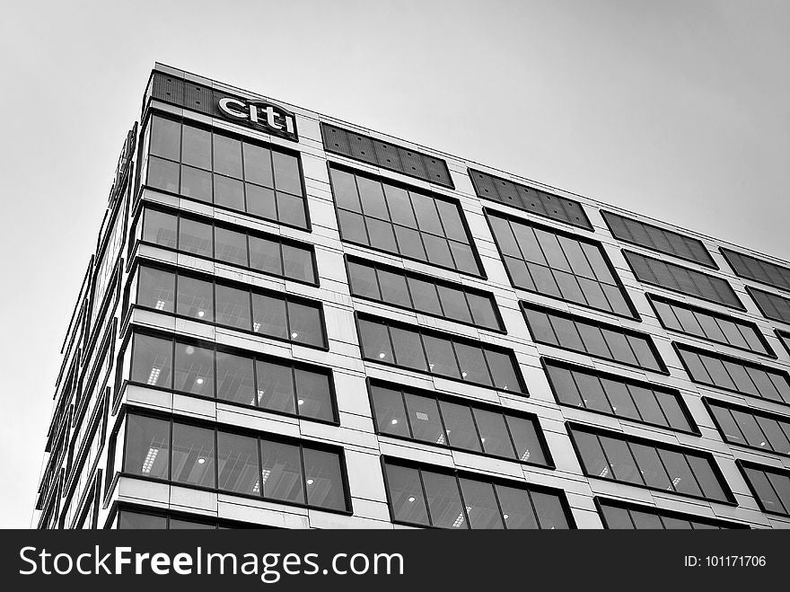 Building, Commercial Building, Landmark, Black And White