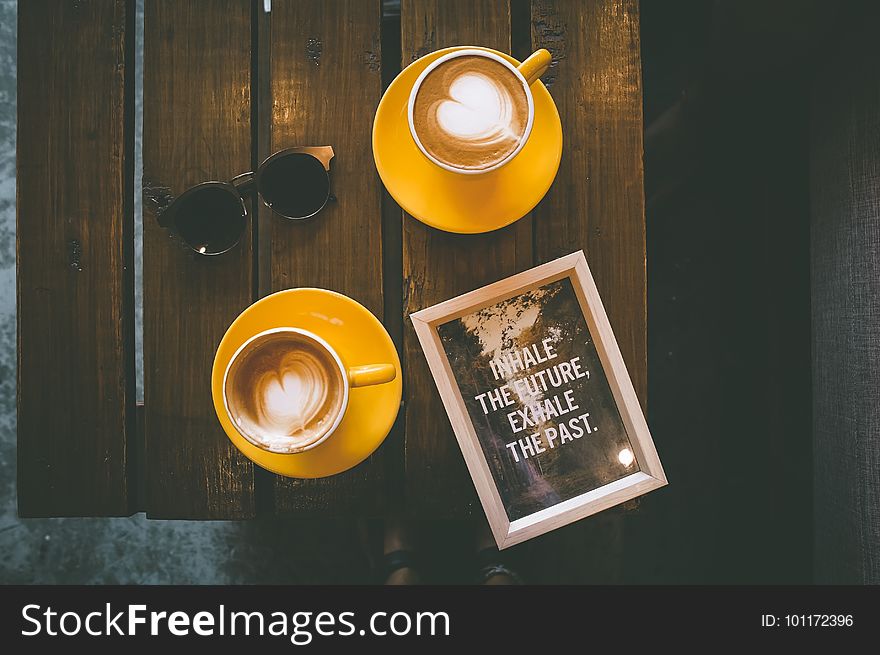 Yellow, Coffee Cup, Cup, Coffee