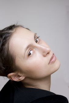Beautiful Girl Close Up Half-turned Stock Images Beautiful Girl Close Up Half-turned Stock Images