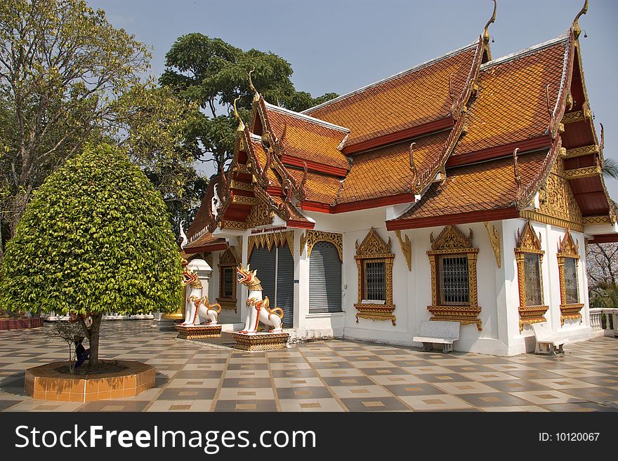 Ritual buddhism beautiful building in Doi Sutep monastery. Ritual buddhism beautiful building in Doi Sutep monastery