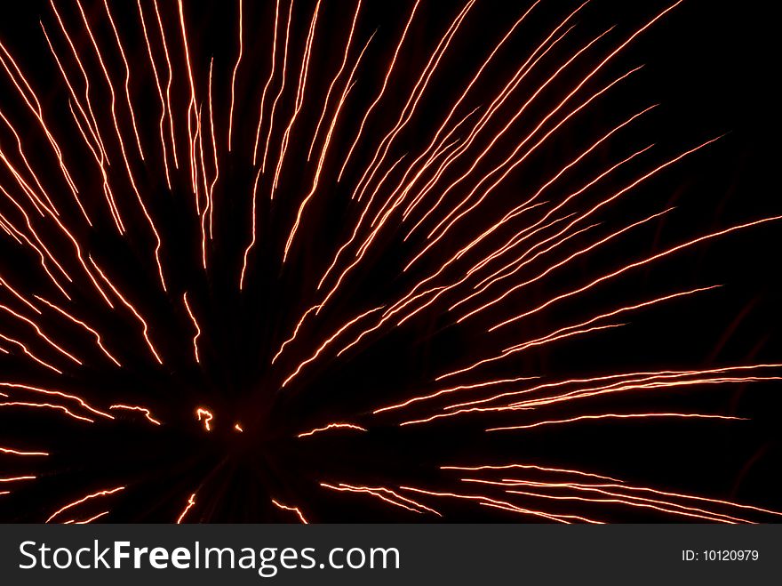 Colorful firework abstract on the Fourth of July. Colorful firework abstract on the Fourth of July