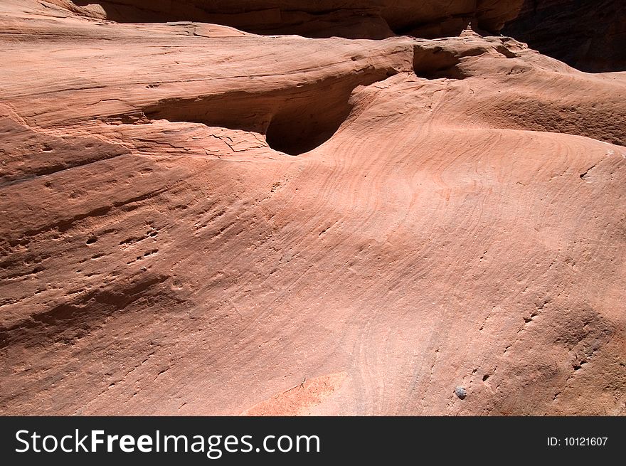 Rock formations on the Valley of Talampaya in San Juan, Argentina