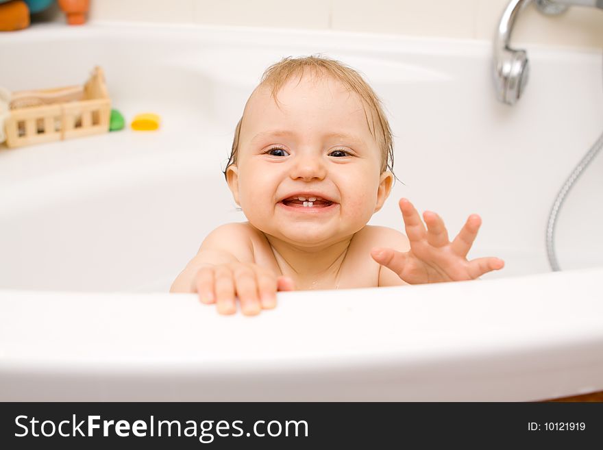 Baby in bath