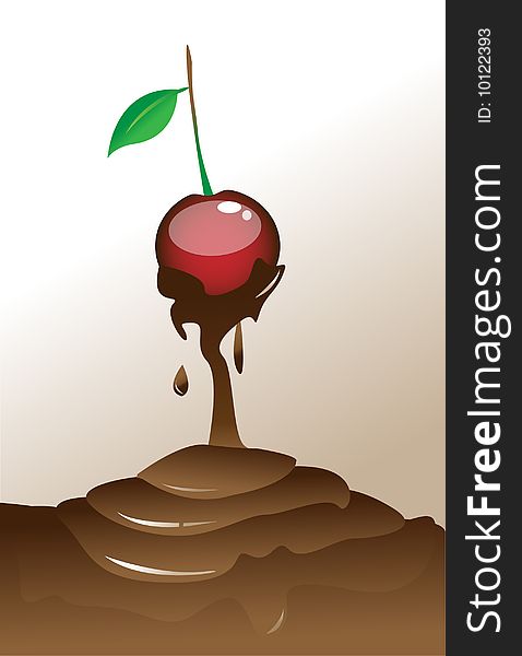 Sweet cherry in chocolate