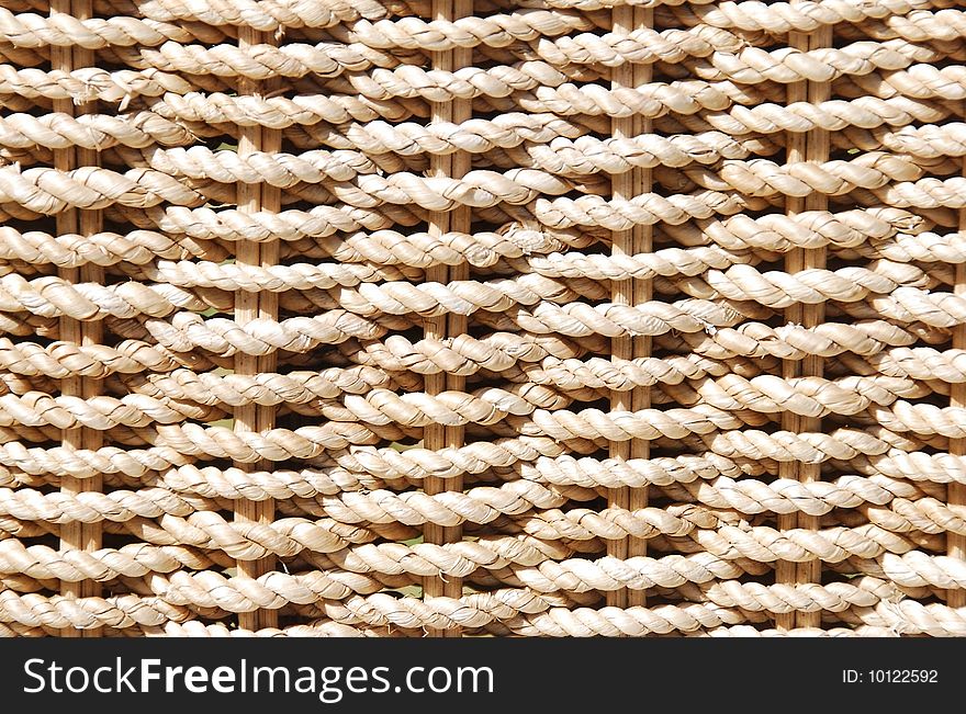 close up of woven straw  basket