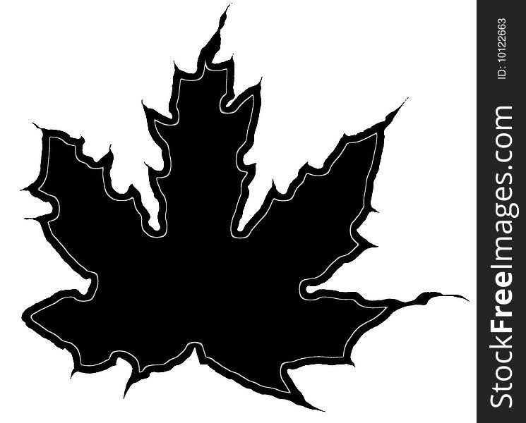 Maple leaf silhouette