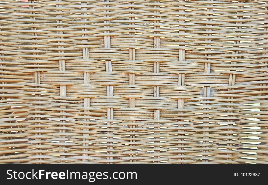 Close up of woven straw  basket