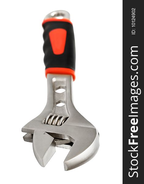 Modern and convenient wrench on a white background