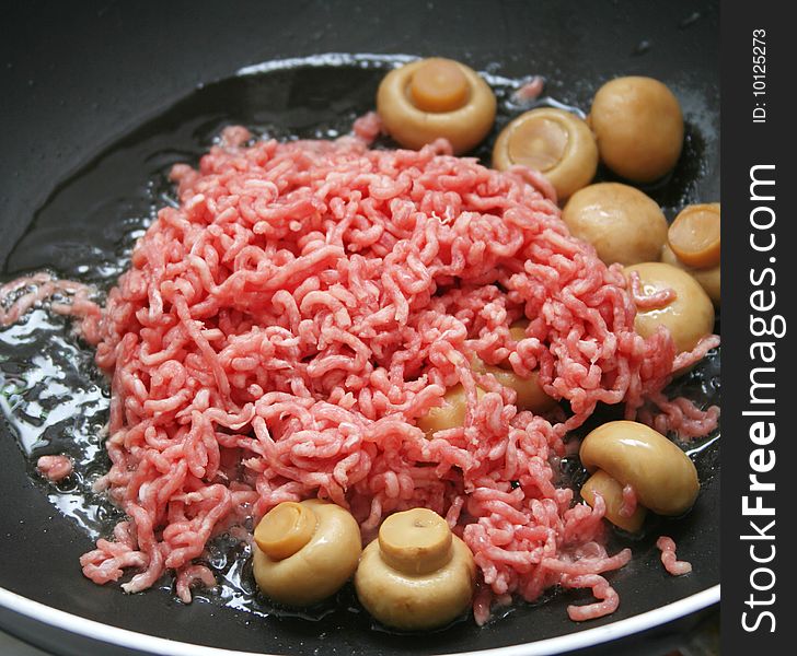 Meat And Mushrooms