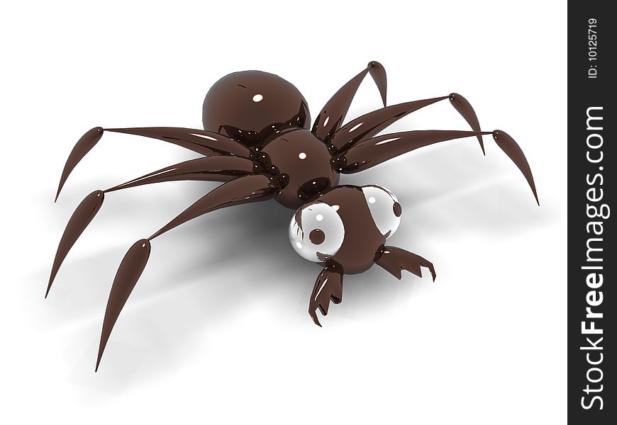 3d model. Ant is isolated against the white background.