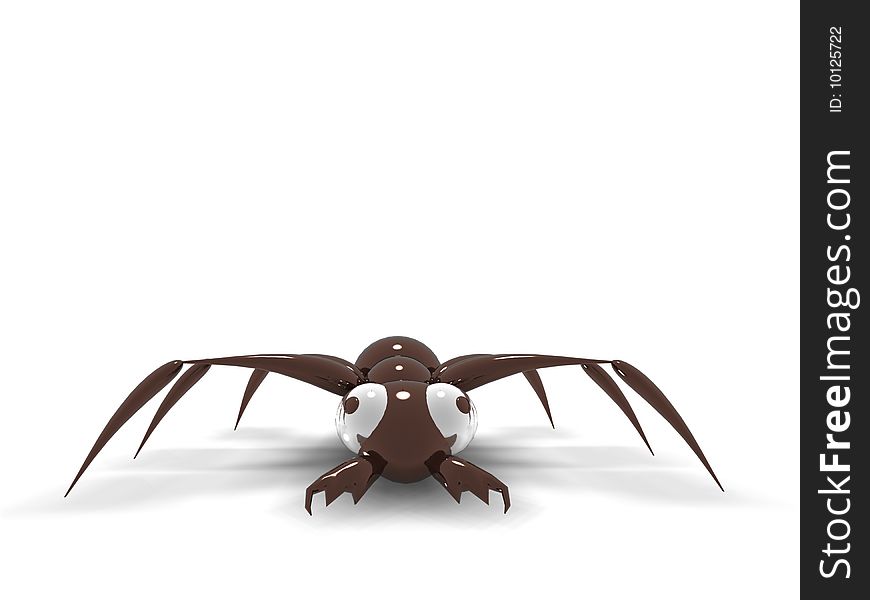 3d model. Ant is isolated against the white background.