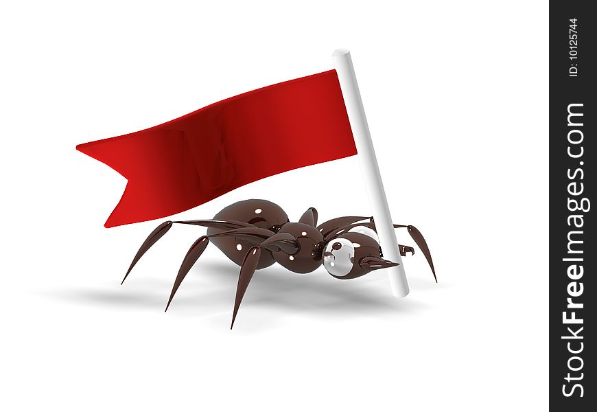 Ant With A Flag