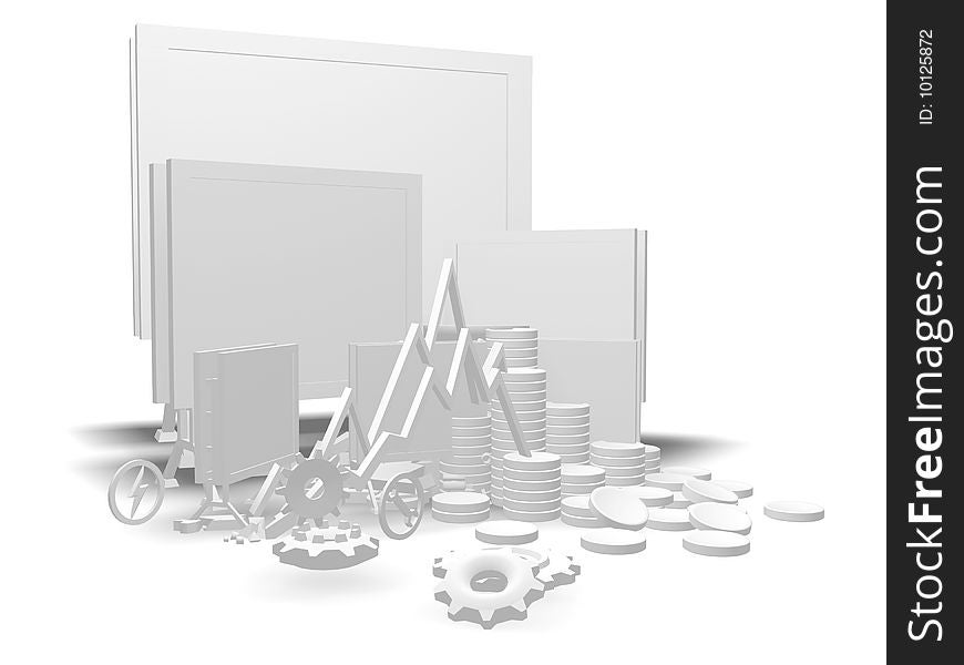 3d objects are isolated on a white background. 3d objects are isolated on a white background.