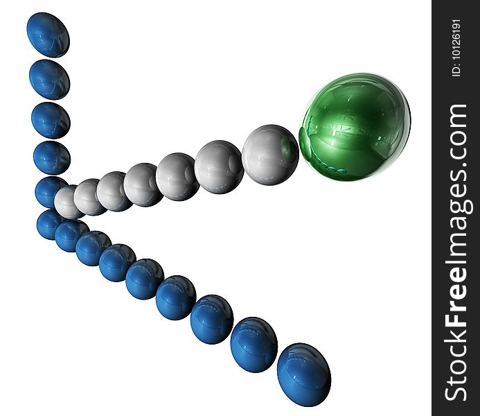 CG image of a Chart made of reflective spheres. CG image of a Chart made of reflective spheres.