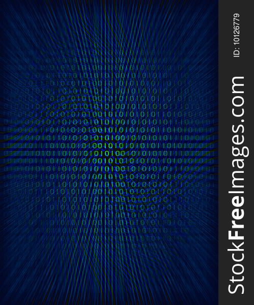 Abstract texture of the binary code on a black background. Abstract texture of the binary code on a black background.