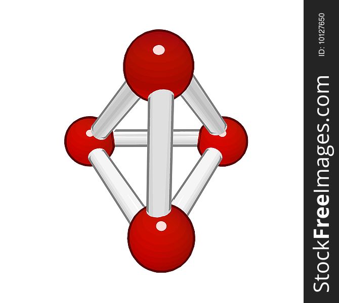 Molecular grid of a geometrical figure