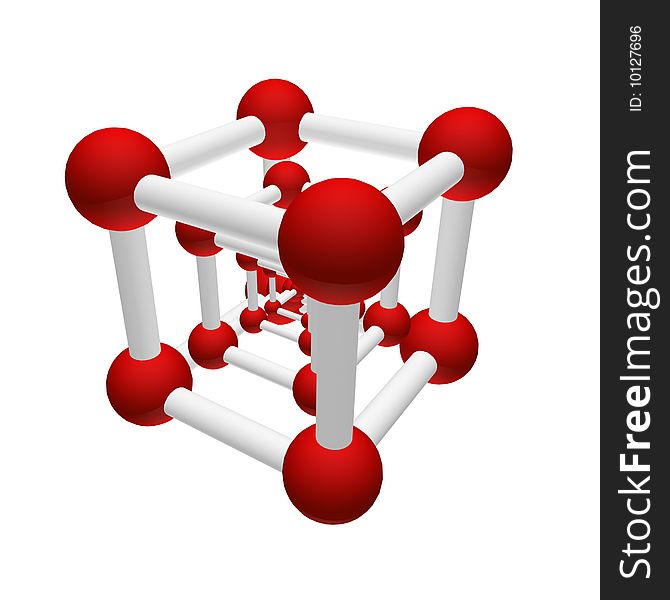 Molecular grid of a geometrical figure