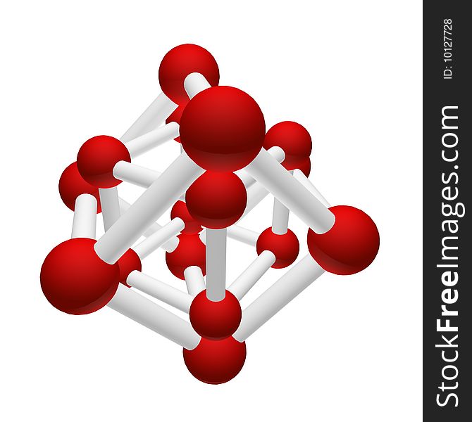 Molecular a geometrical figure isolated on a white background. Molecular a geometrical figure isolated on a white background.