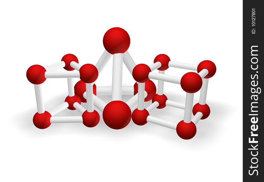 Molecular grid of a geometrical figure