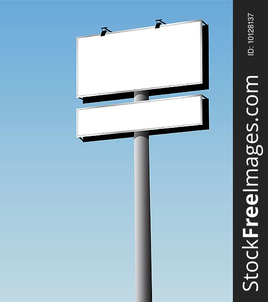 Vector illustration of an outdoor billboard