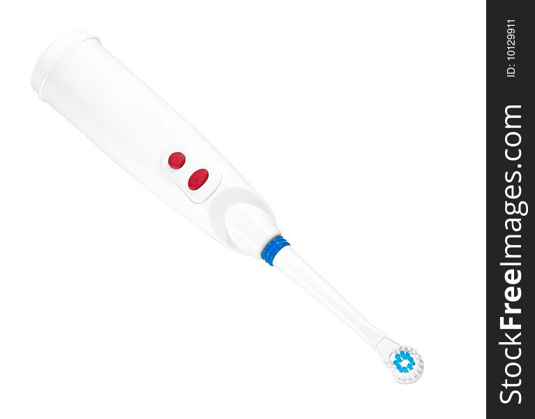 Electric toothbrush isolated on white