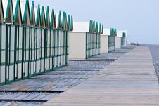 Row Of Beach Huts Royalty Free Stock Image Row Of Beach Huts Royalty Free Stock Image