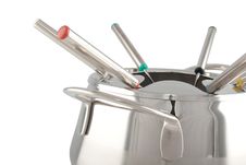 Stainless Steel Fondue Maker Royalty Free Stock Photo Stainless Steel Fondue Maker Royalty Free Stock Photo