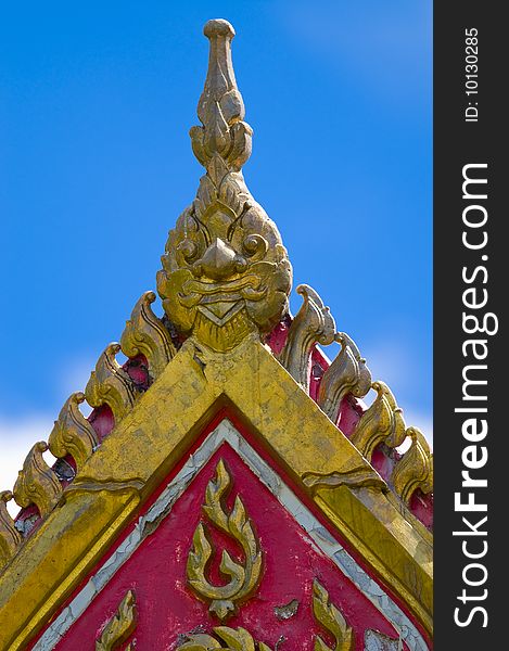 Top of a buddhist temple in bangkok