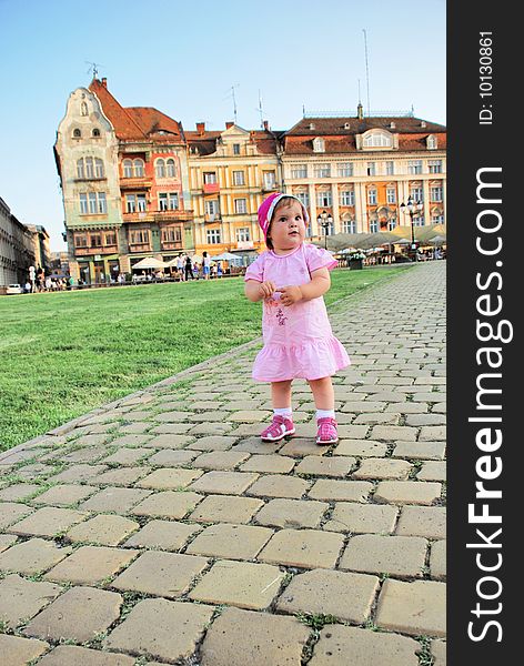 A portrait with beautiful little girl